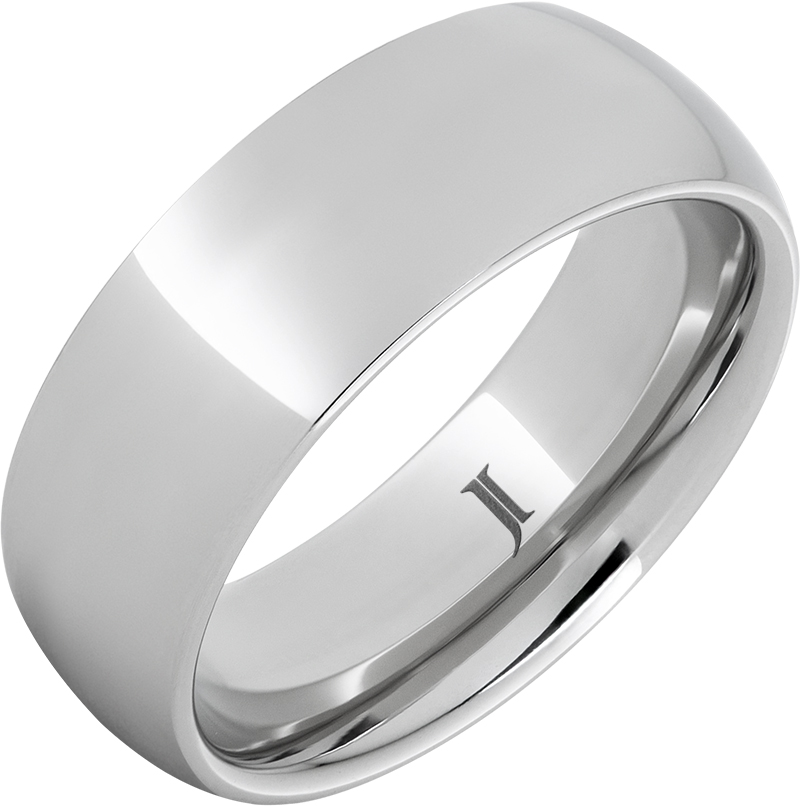 Black Diamond Ceramic™ Ring with Buddhist Symbols • Jewelry Innovations